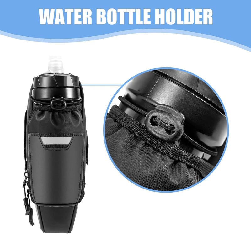 CALLCASE Bike Seat Bag, Bicycle Saddle Bag Under Seat Cycling Seat Pack with Water Bottle Holder for Mountain Road Bikes Black - Image 3